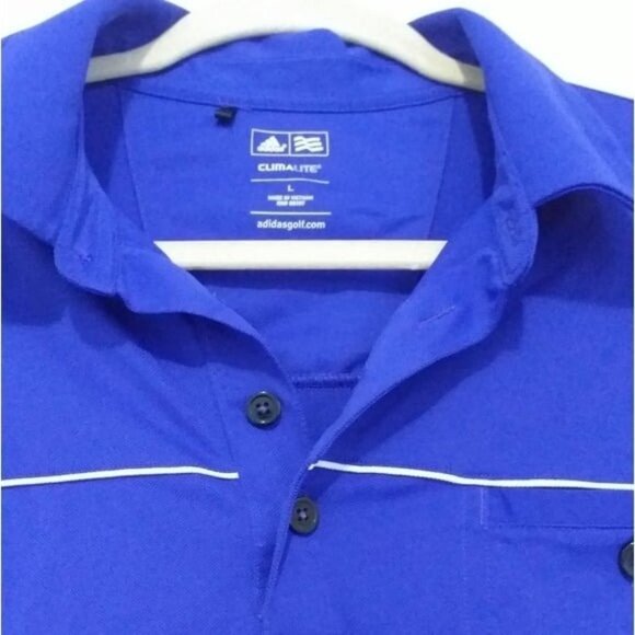 Adidas Golf polo  men's size L pull on  button closure - Picture 7 of 7